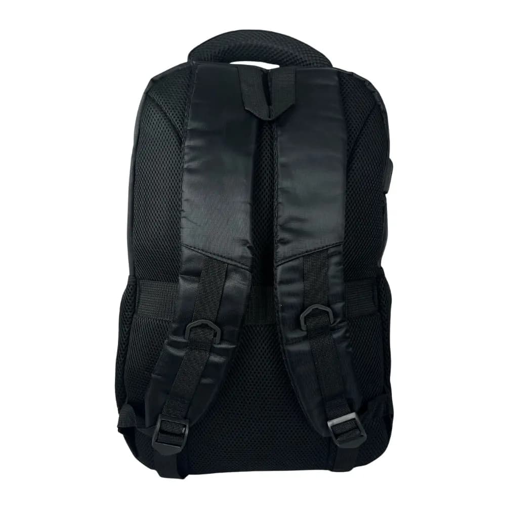 Morral Negro Grande Con 3 Bolsillos