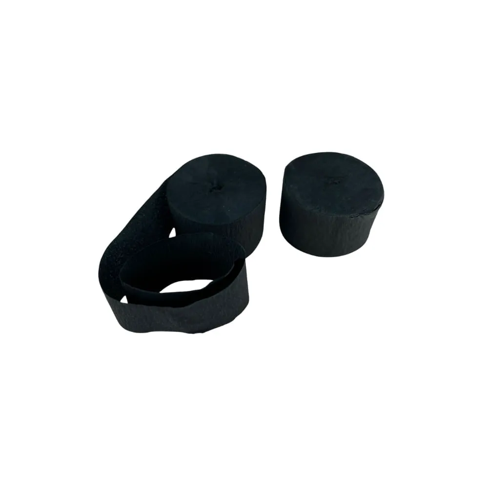 Serpentina Crepe Negra 24 Mts X 4 Cm