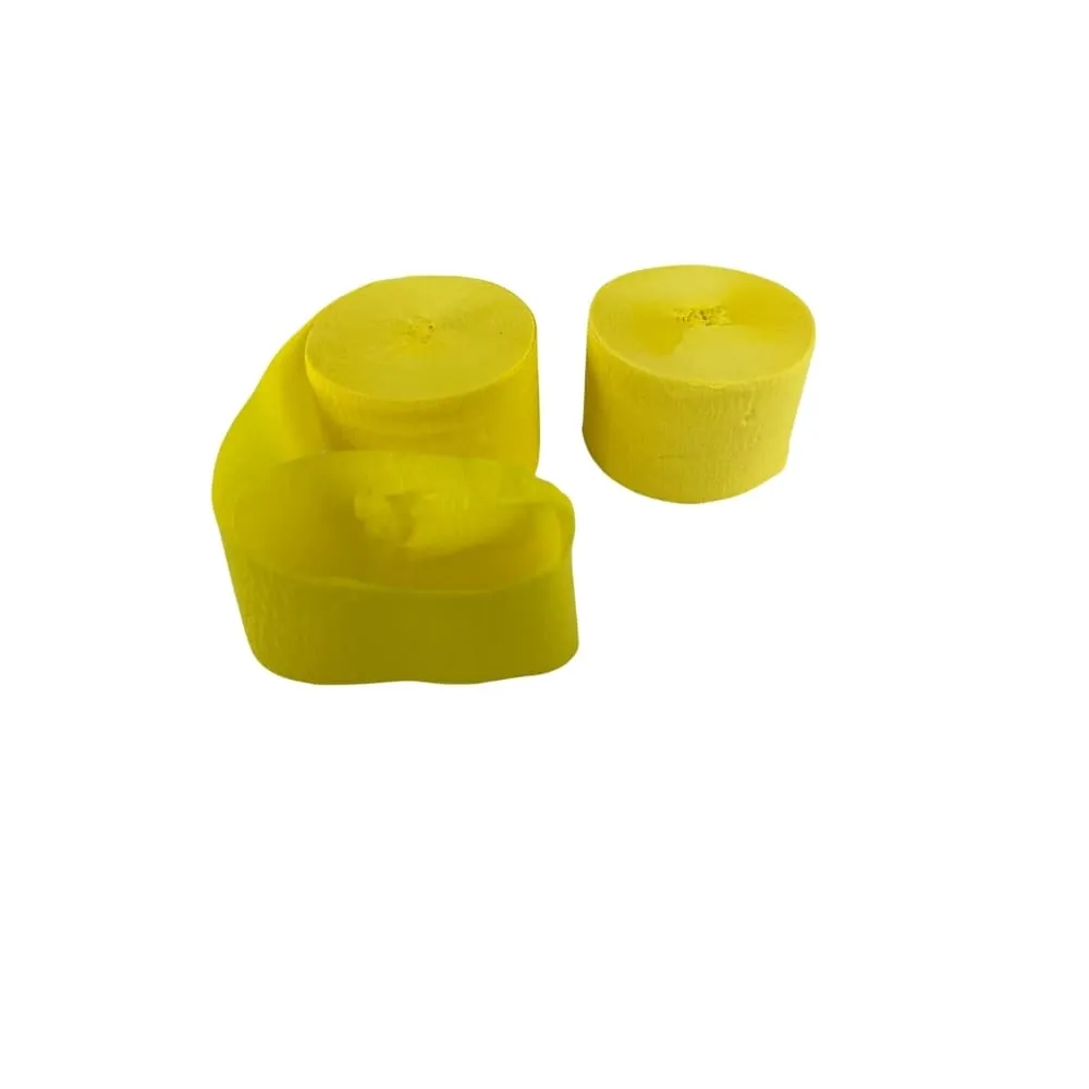 Serpentina Crepe Amarilla 24 Mts X 4 Cm