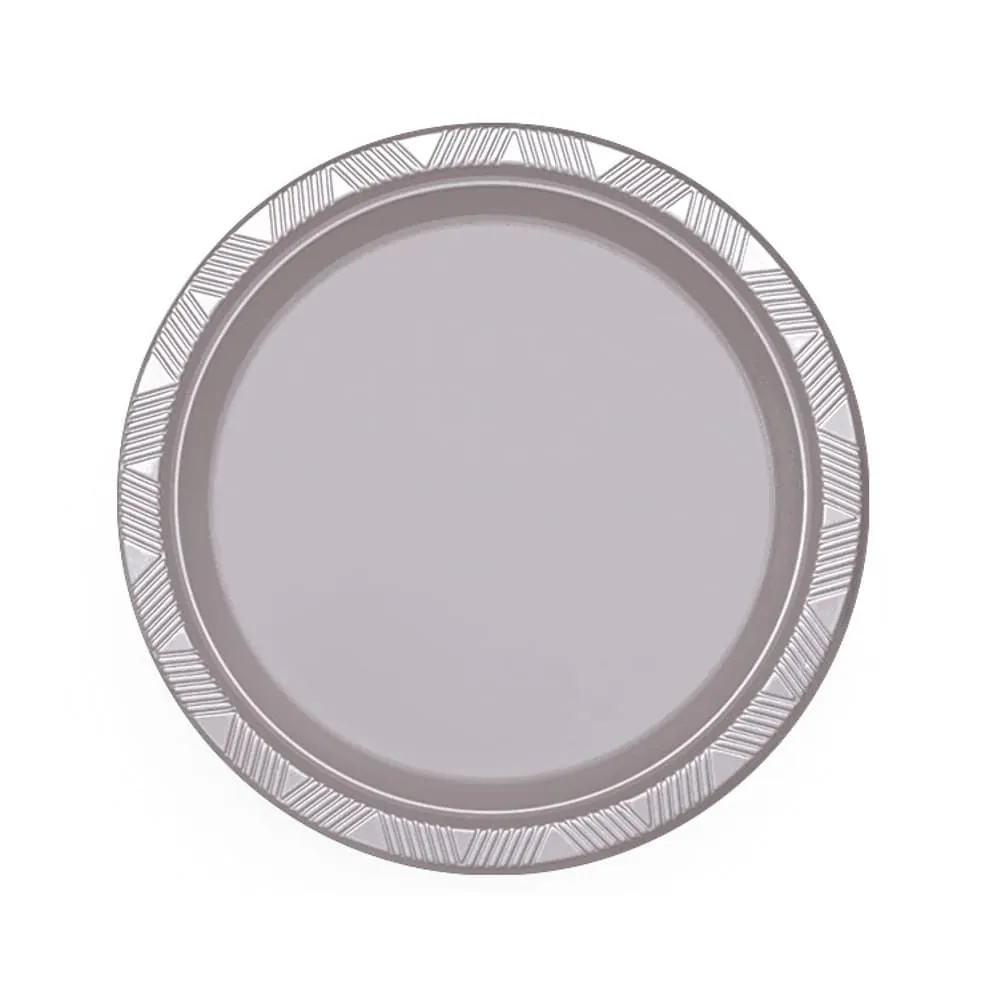 Plato Deluxe Oxo Pequeño Plata X10