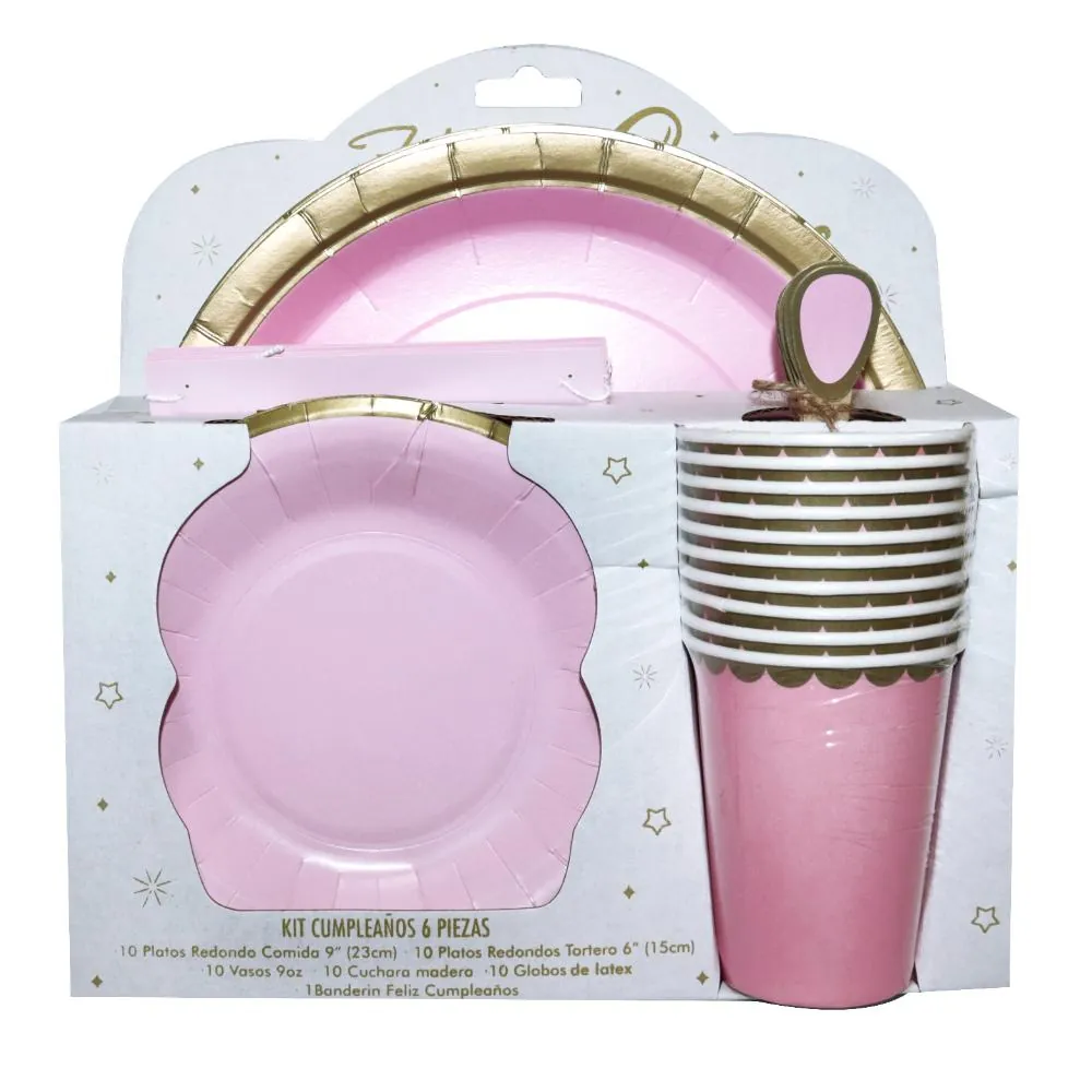 Kit Cumpleaños Rosa Pastel Ra