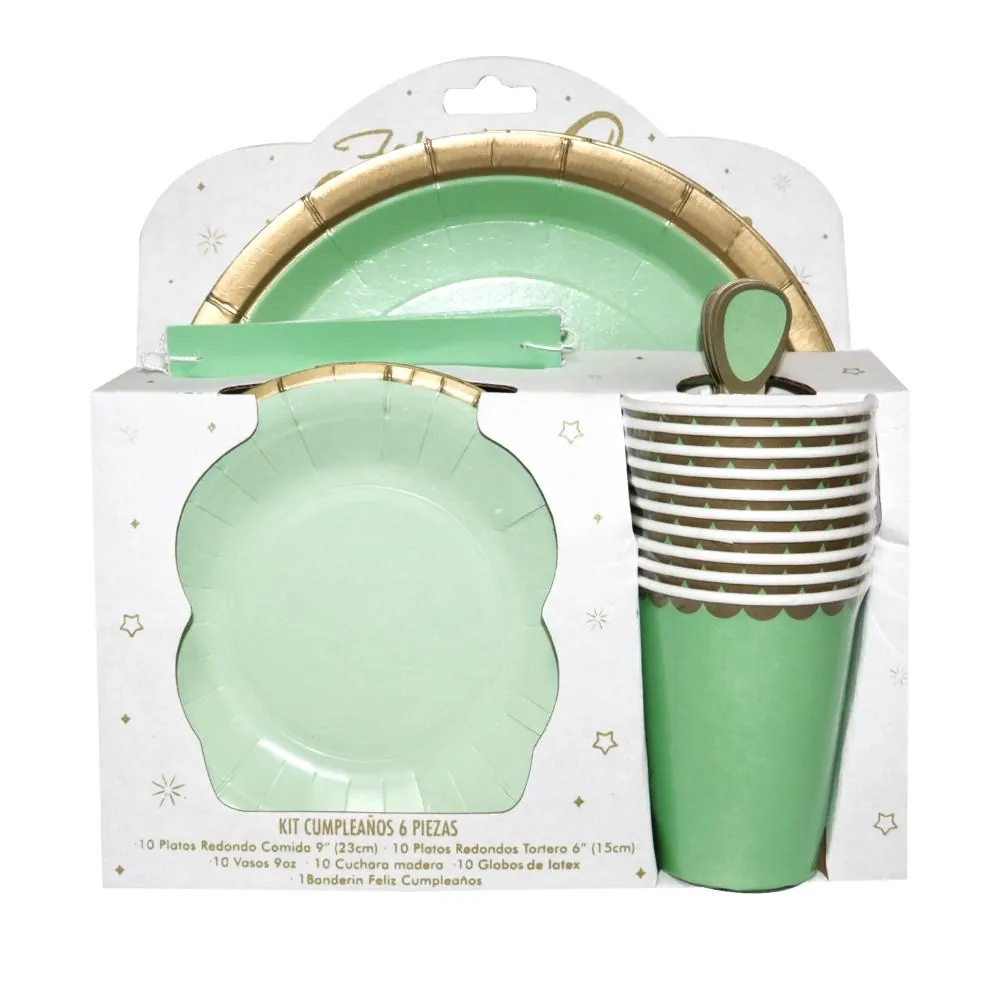 Kit Cumpleaños Verde Pastel