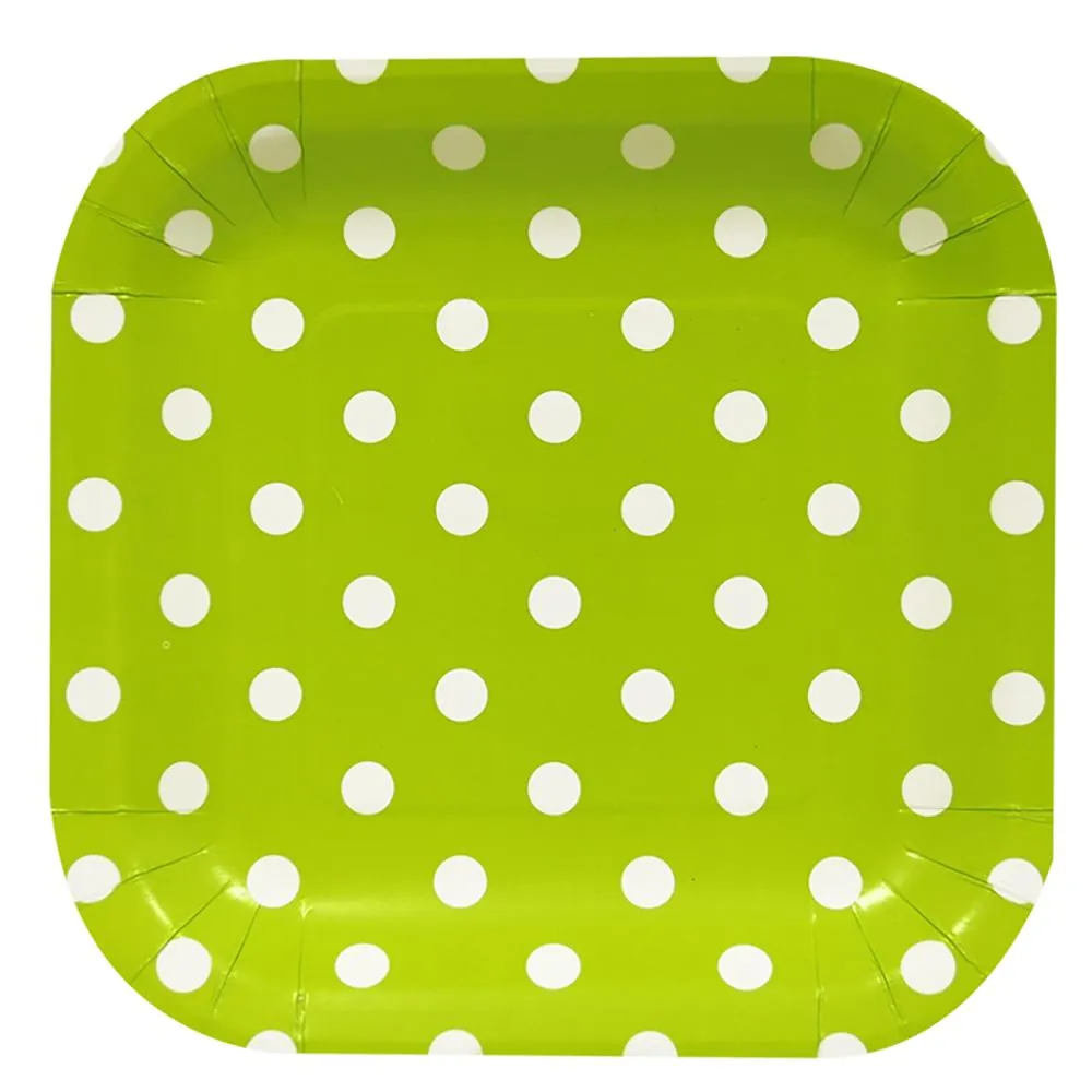 Plato X10 15 Cm Polka Verde