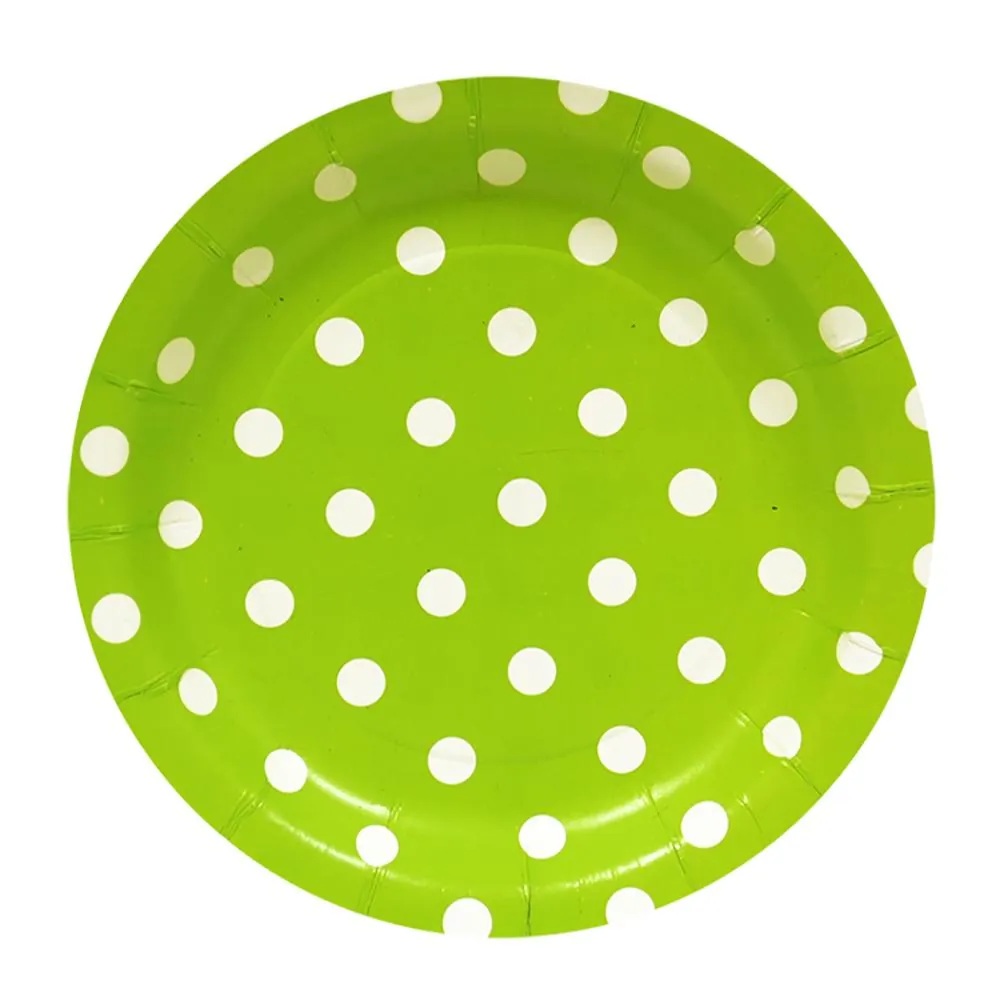 Plato X8 17 Cm Polka Verde