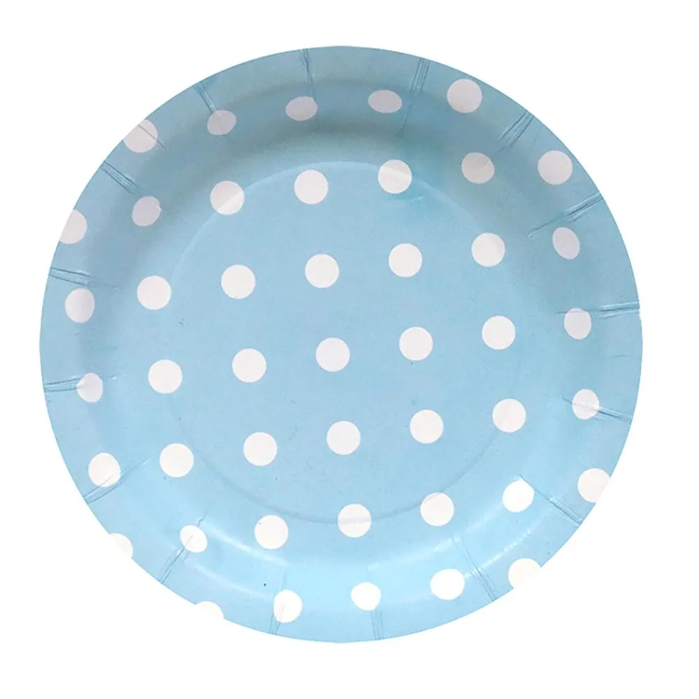 Plato X8 17 Cm Polka Azul