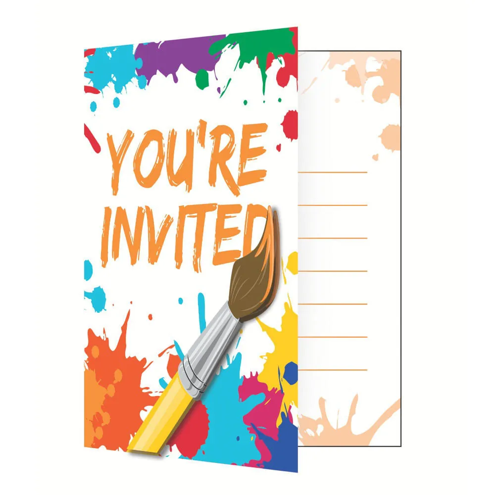 Tarjeta De Invitacion Salpicado