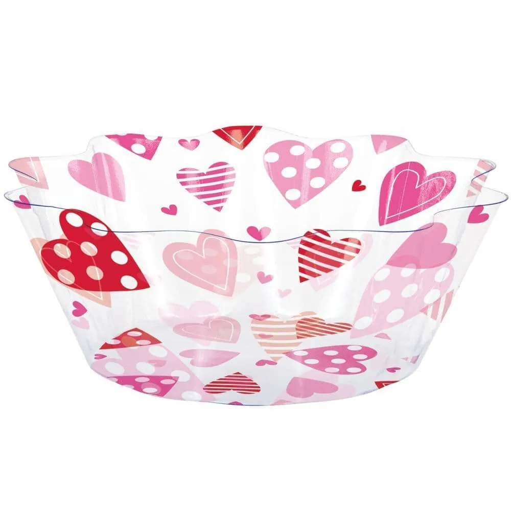 Bowl Plastico Estriado Corazones