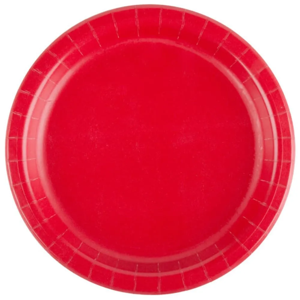 Plato Rojo X8 22.86 Cm