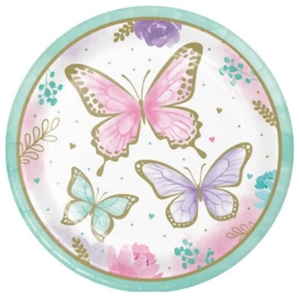 Platos Mariposas X8 22.86 Cm