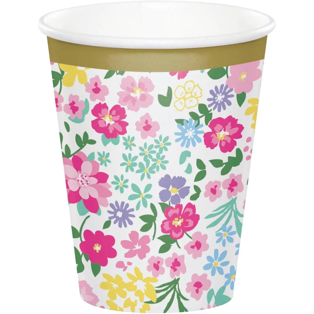 Vasos Te Floral X8