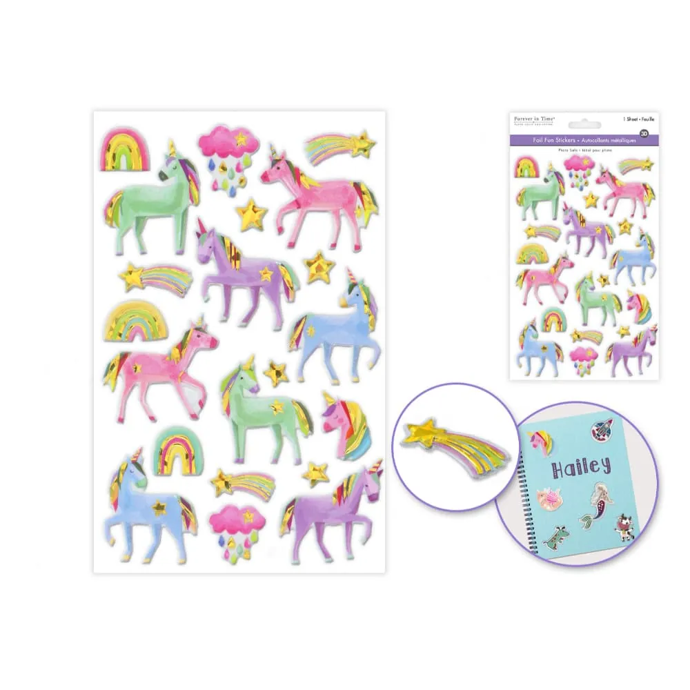 Stickers Metalizado Unicornio
