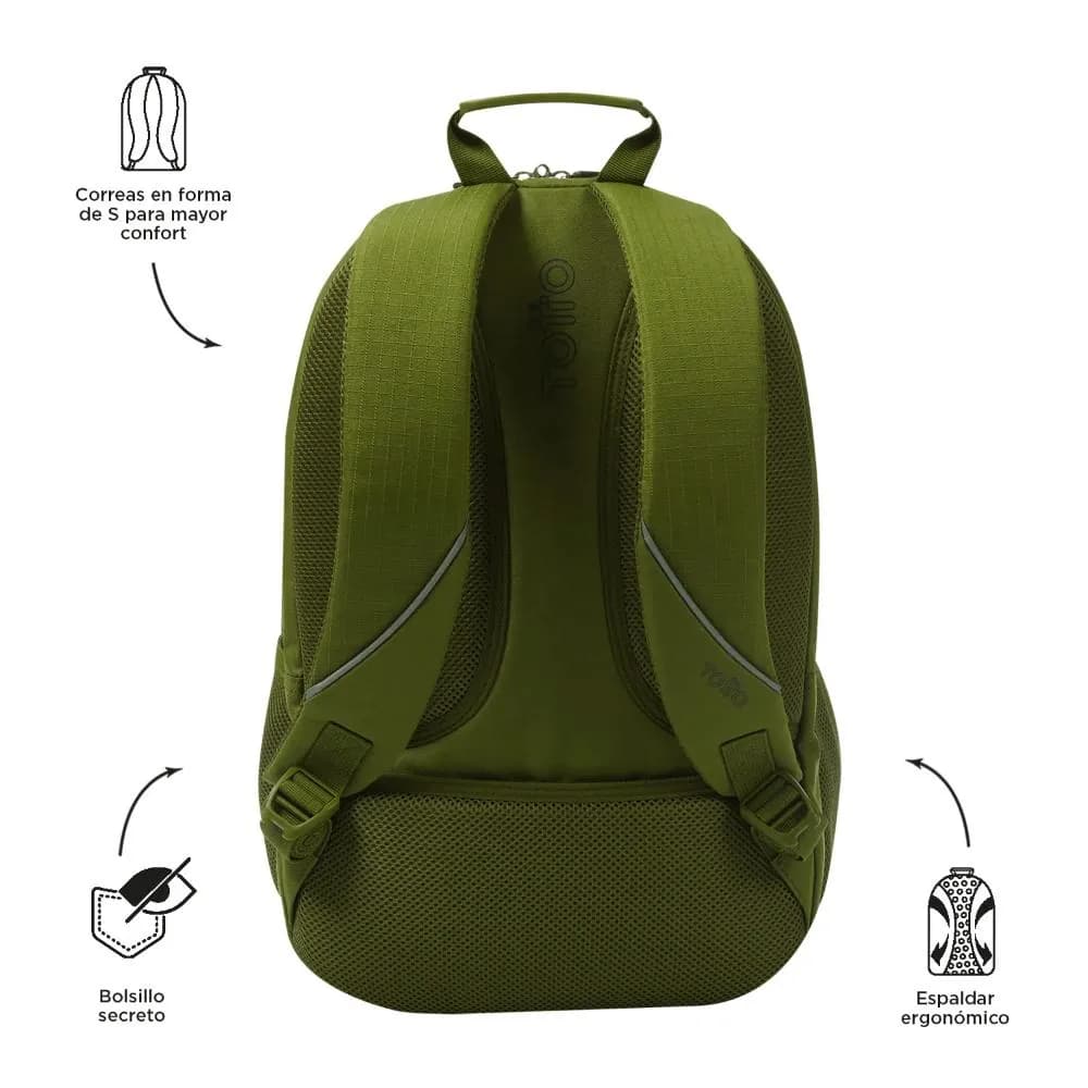 Morral Universitario Porta Pc Verde
