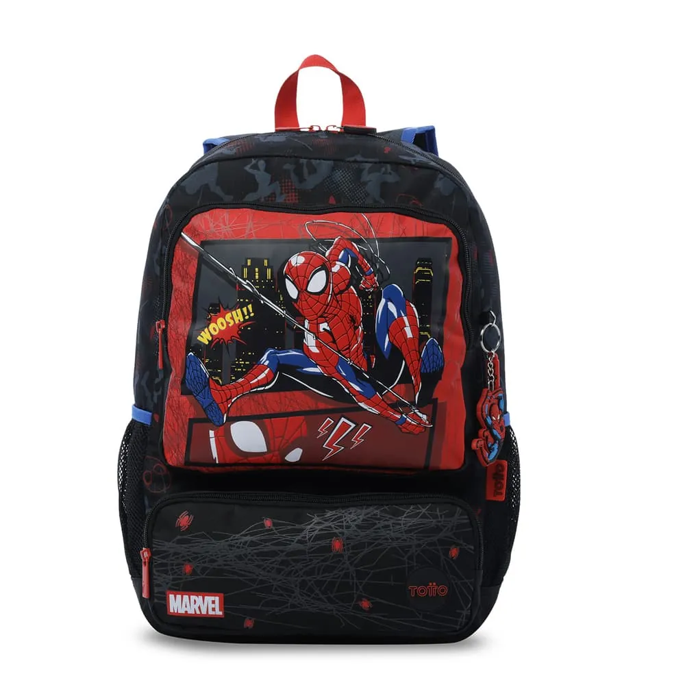 Morral Niño Spiderman Hero Grande Negro