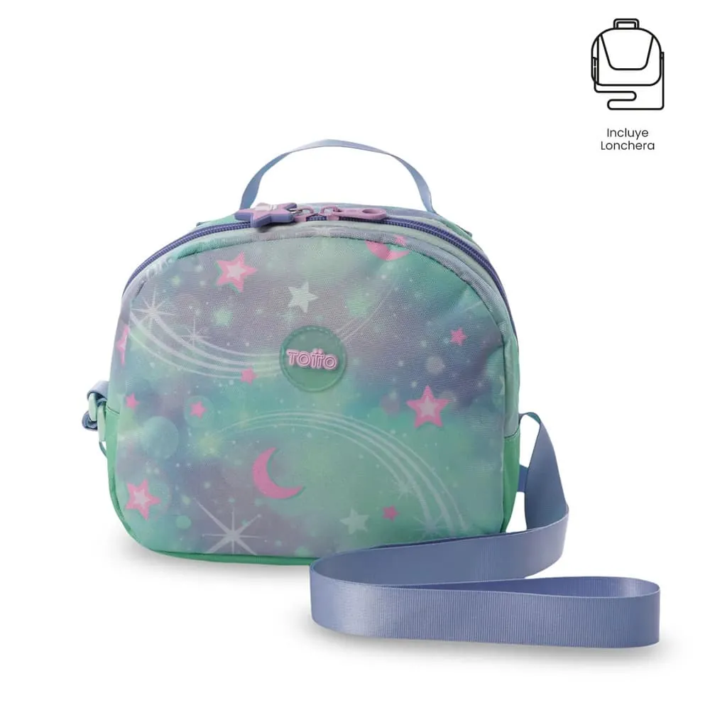 Combo Escolar Niña X3 Morral + Lonchera + Multiuso Magic Dreams Verde