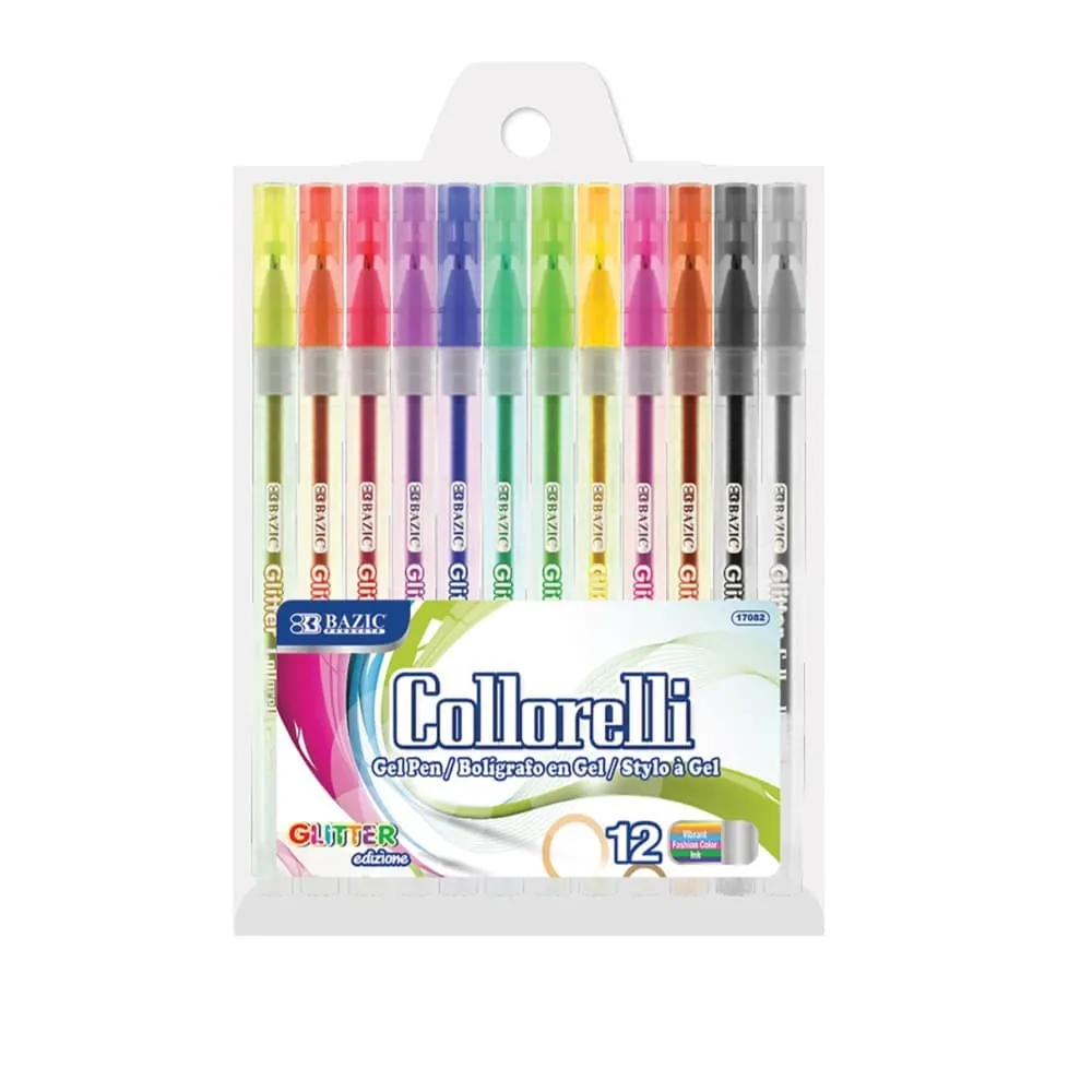 Boligrafo Escarchado Gel X12