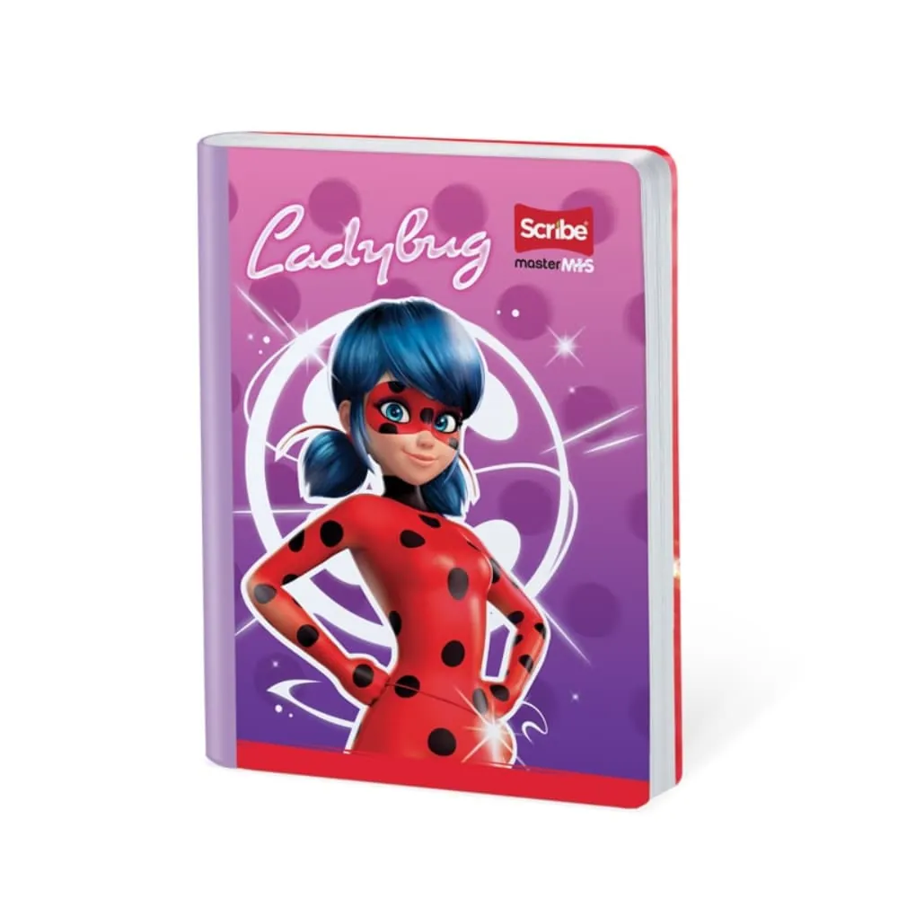 Cuaderno Ladybug 100 Hojas Cosido Rayado Surtido