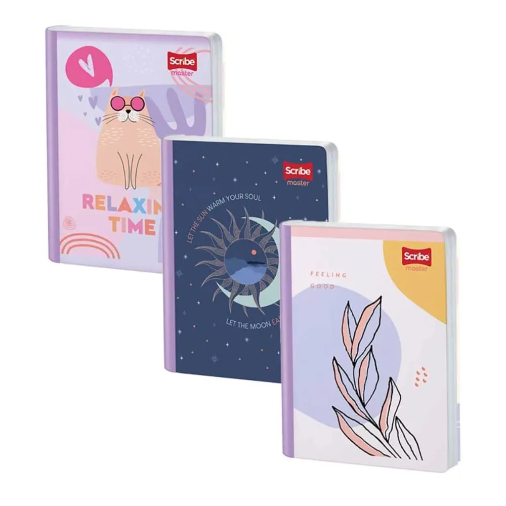 Cuaderno Master 50 Hojas Cosido Rayado Surtido