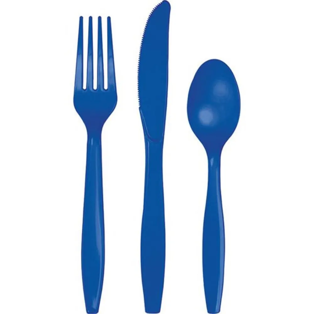 Cubiertos Azul X18