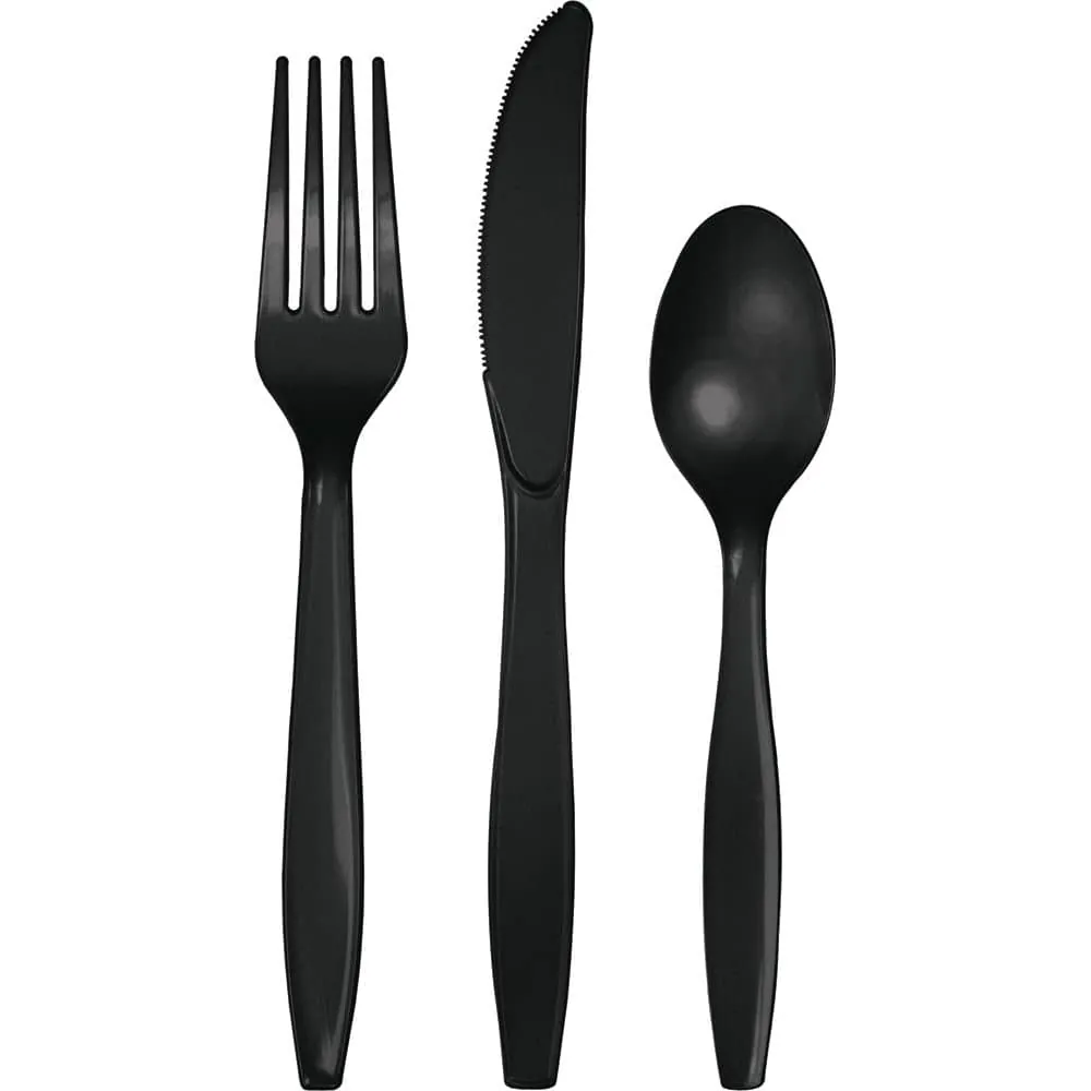 Cubiertos Negros X18