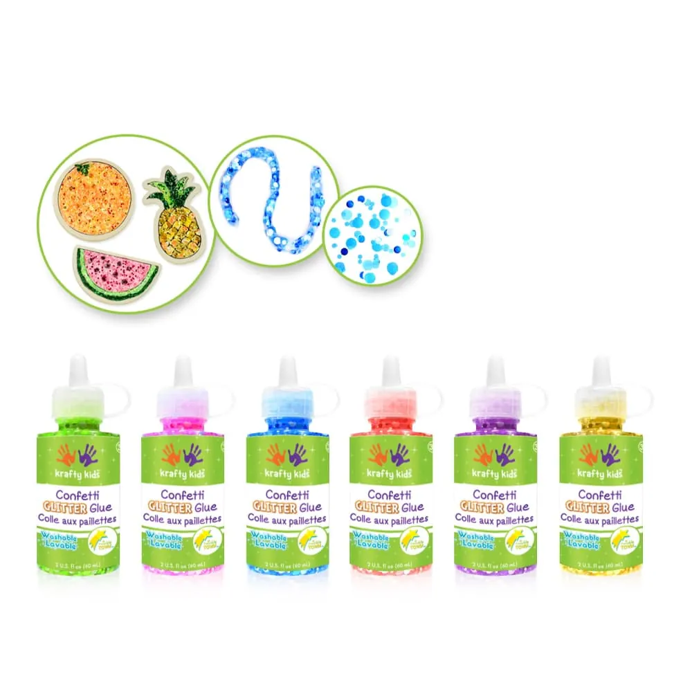Escarcha Con Pegante Fluorecente 60 Ml Surtido