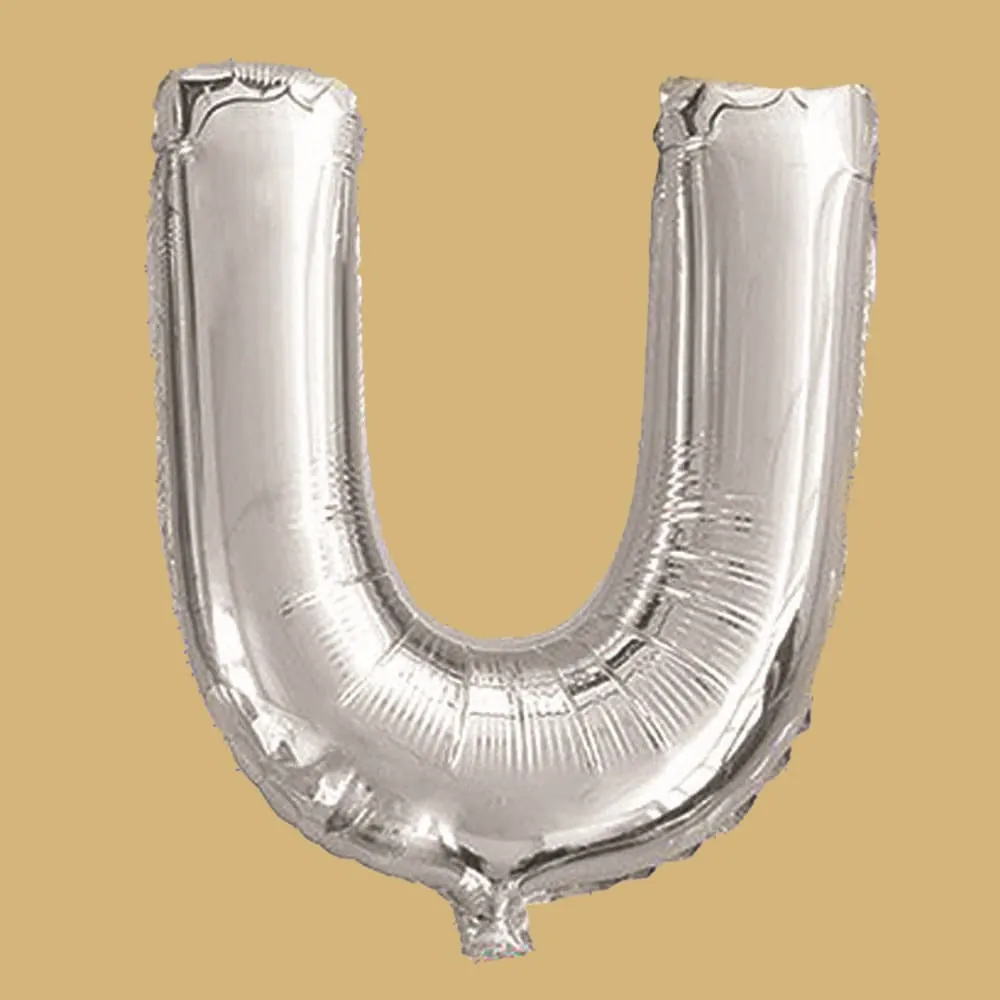 Globo Plateado U 80 Cm