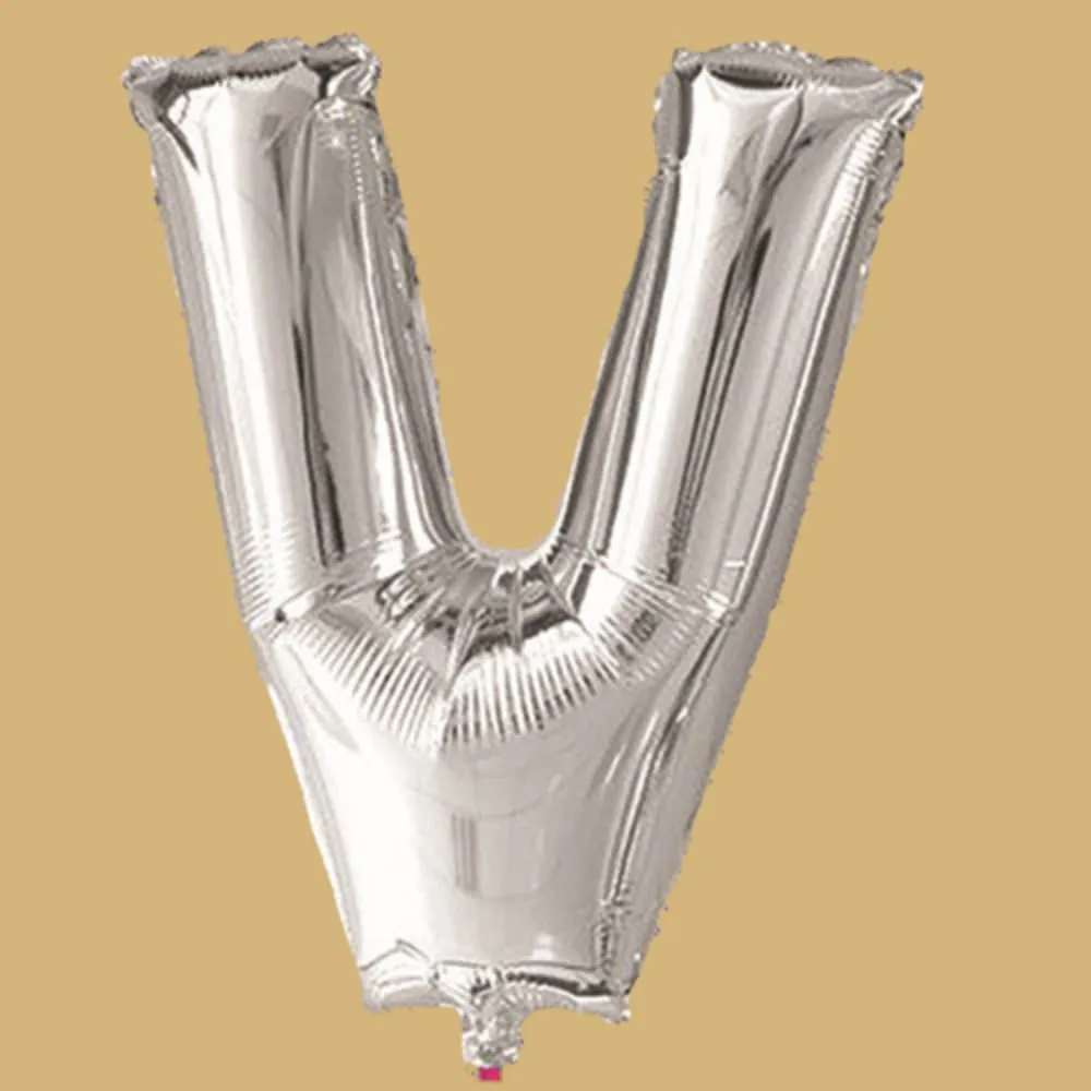 Globo Plateado V 80 Cm