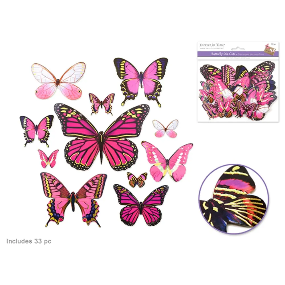 Mariposas Rosadas X33 Surtidas
