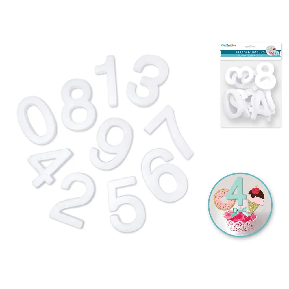 Numeros Icopor 7.5Cm