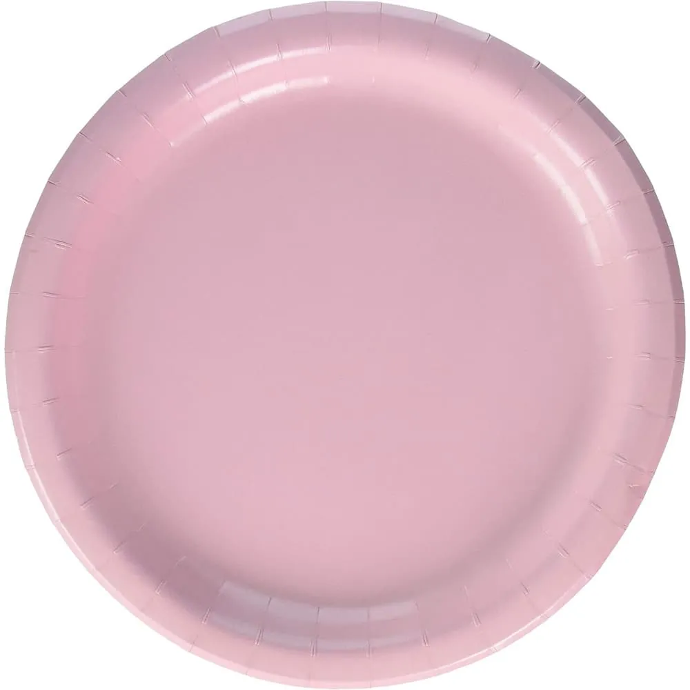 Platos Rosados X8 22 Cm