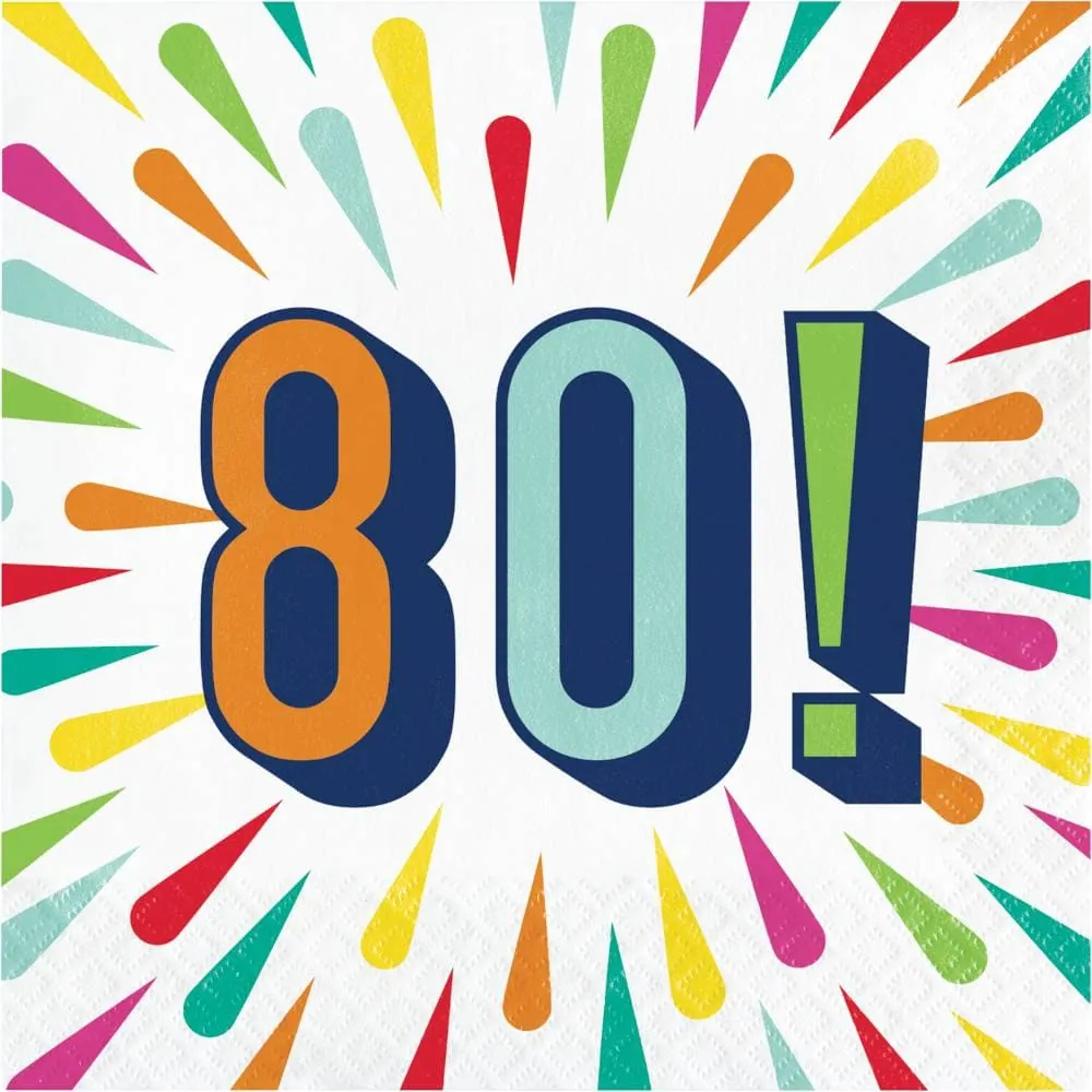 Servilletas 80 Años x16
