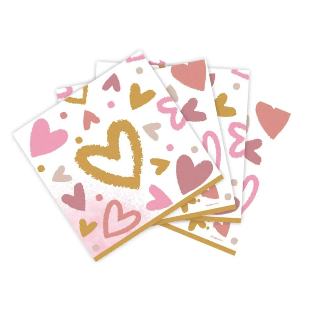 Servilletas Corazones X16