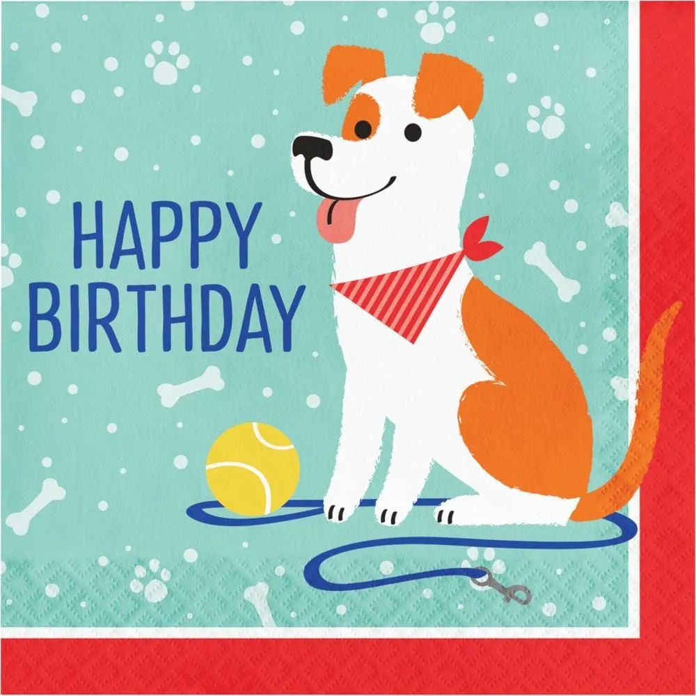Servilletas Dogs Happy Birthday x16