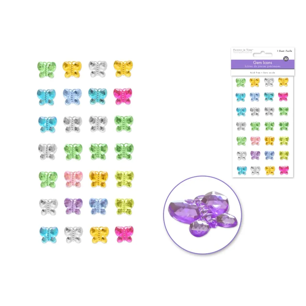 Stickers Mariposas Gemas