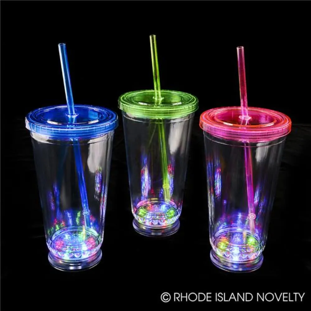 Vaso Pitillo Con Luz Surtido