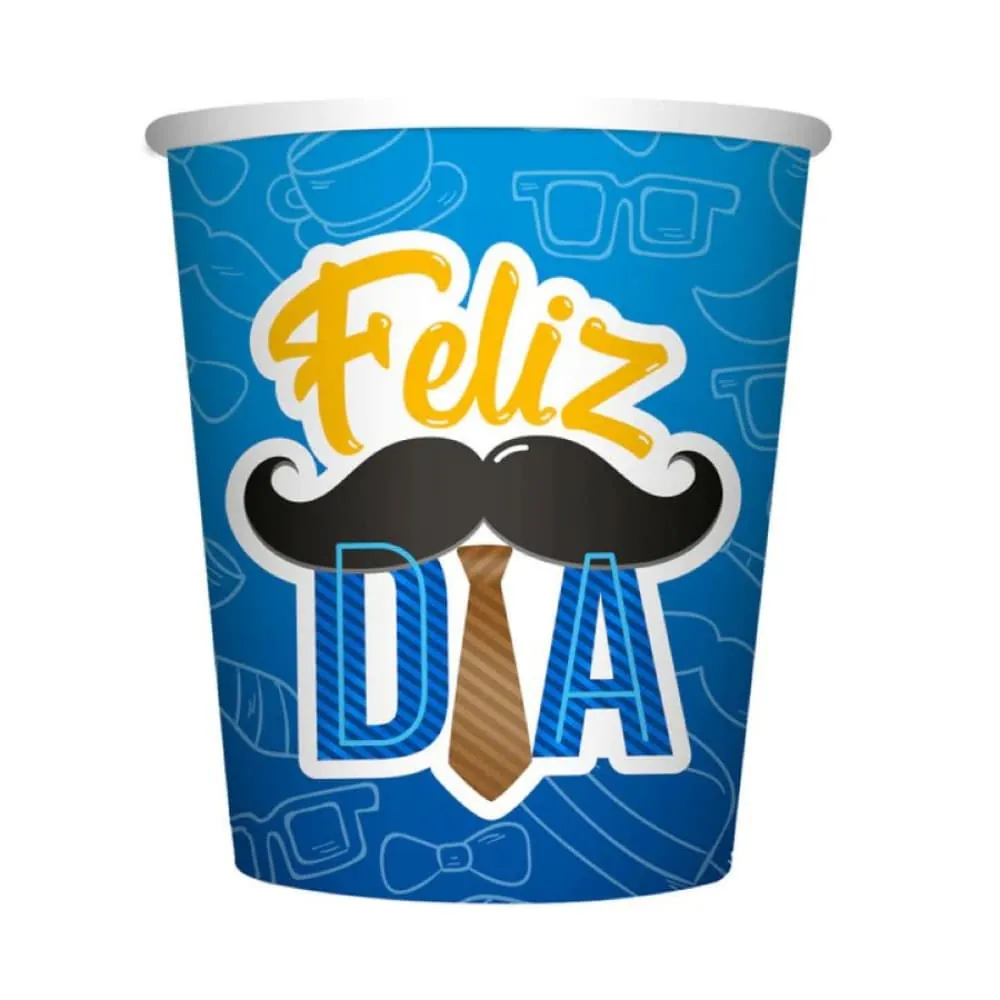 Vasos Bigotes 9 Onz X8