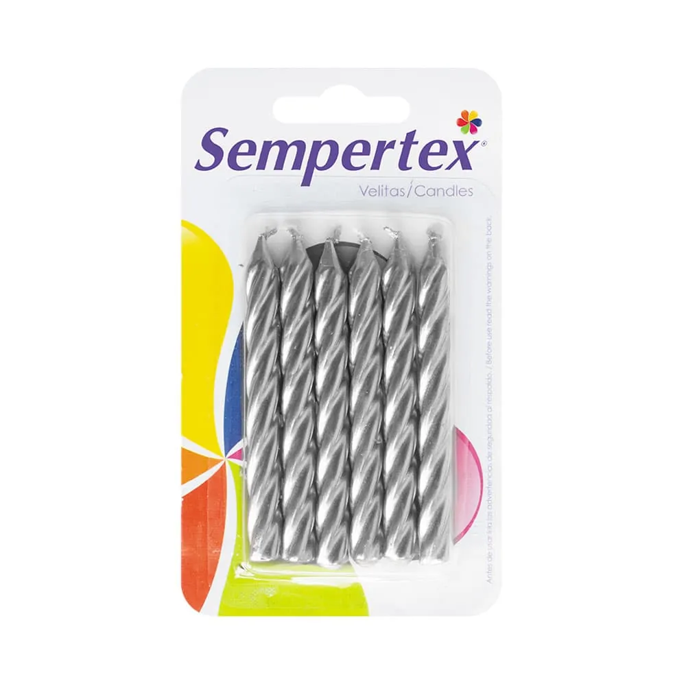 Vela Espiral Plateada X6