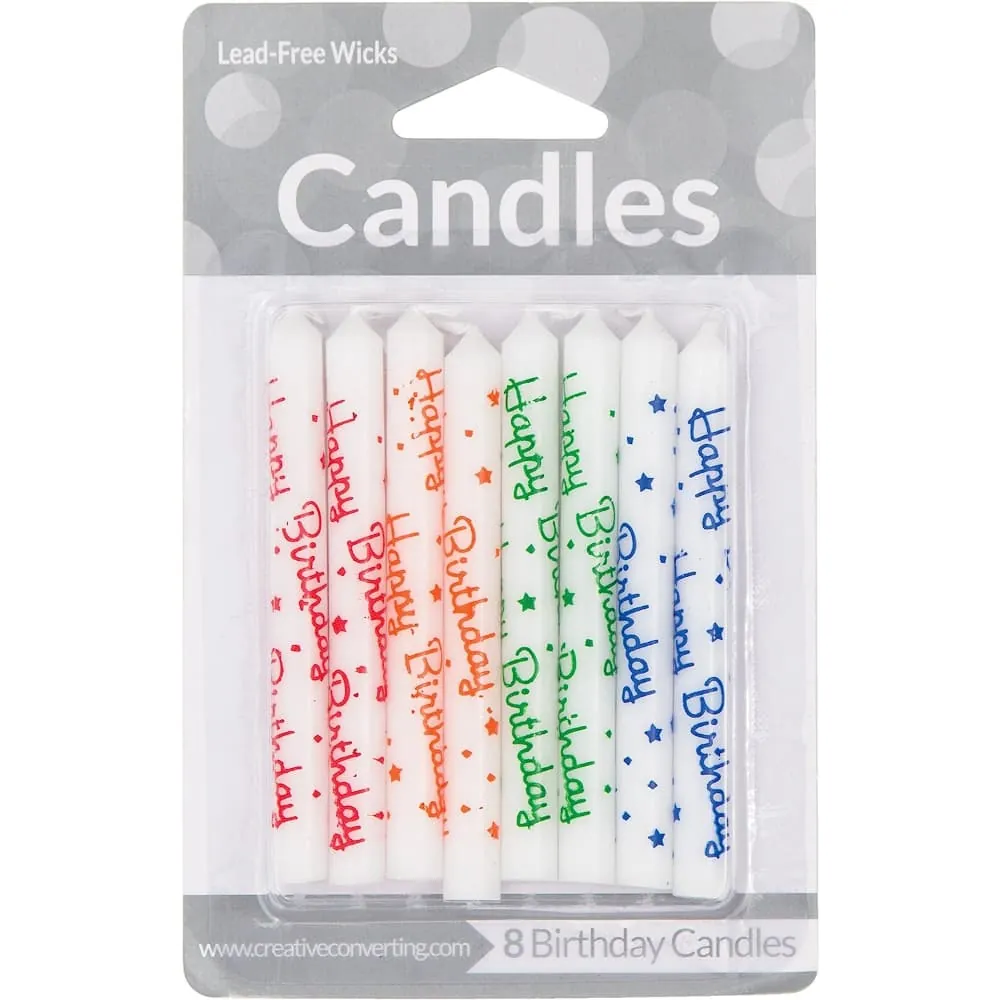 Velas Happy Birthay X8