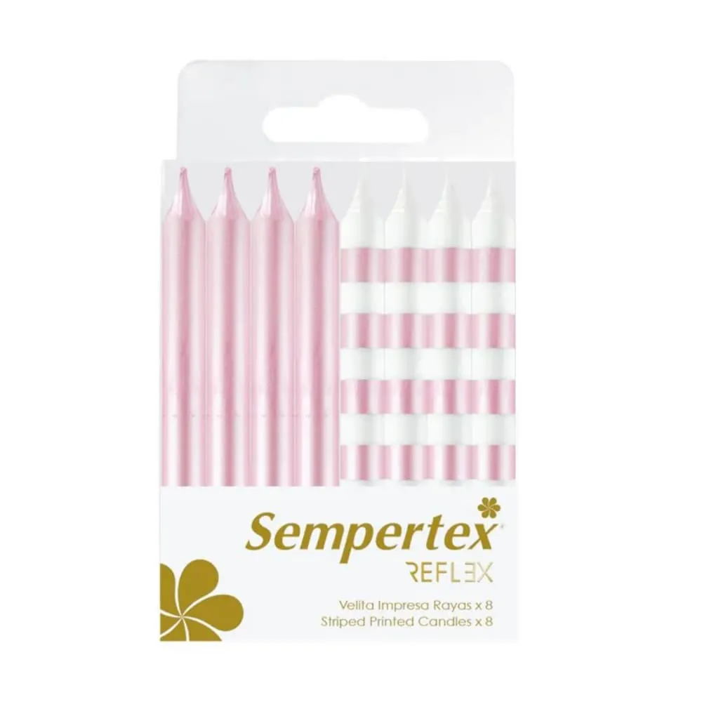 Velas Rosadas X8