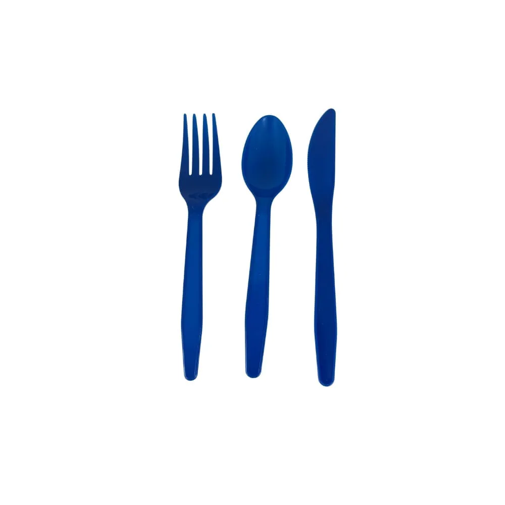 Set Cubiertos Azul X24