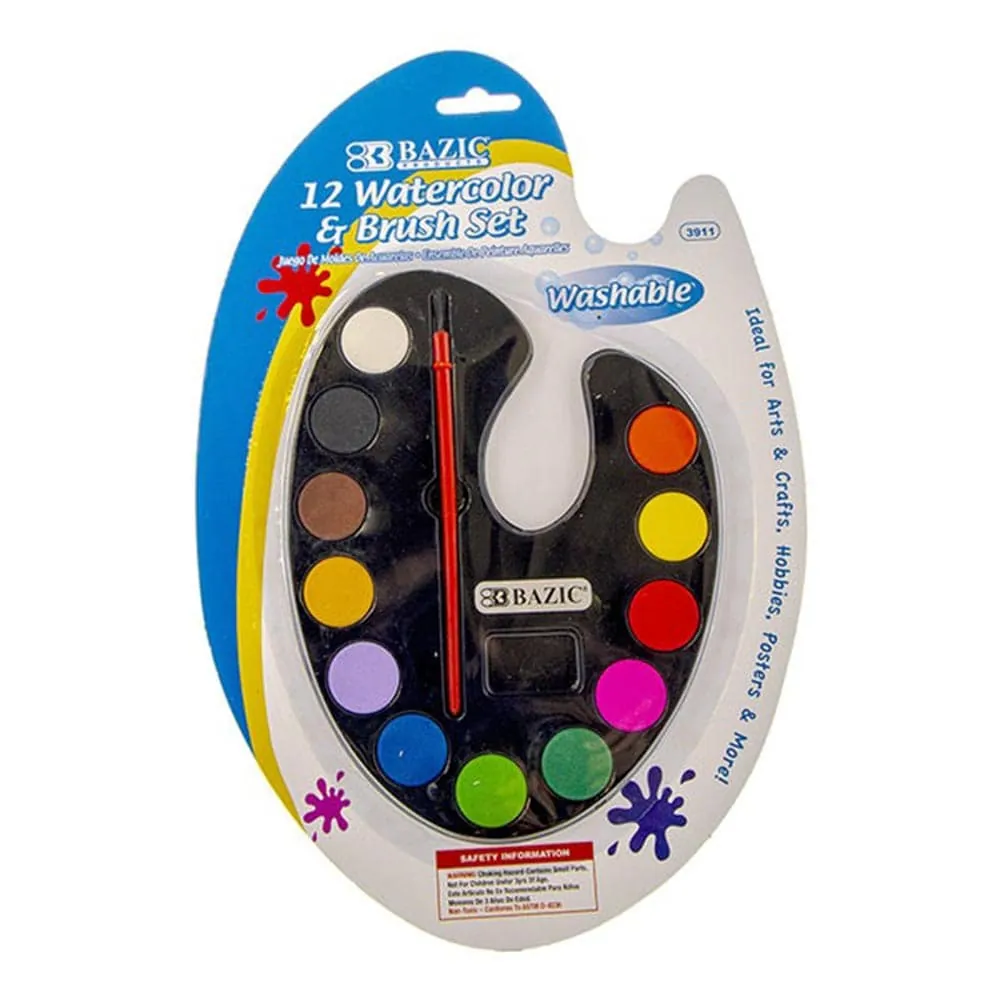 Acuarela Pincel Colores X12