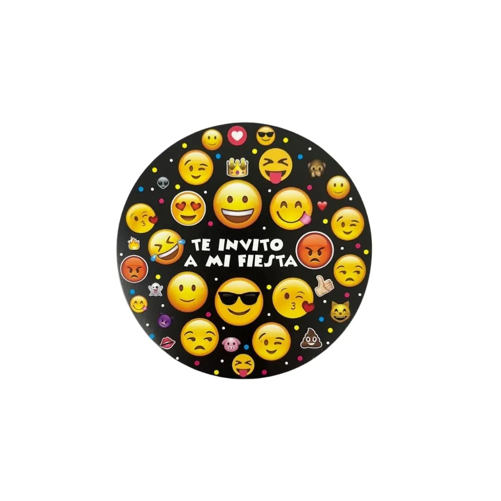 Set X10 Invitaciones Emoji