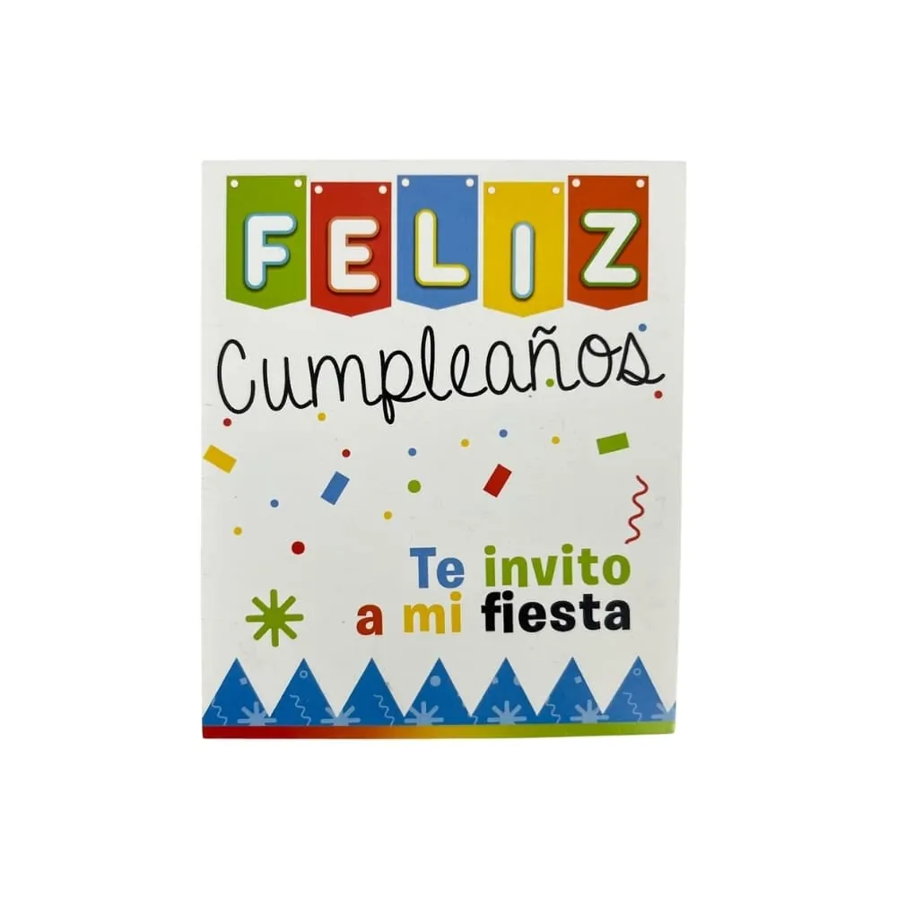 Set X10 Tarjeta Invitaciones Feliz Cumpleaños Niño