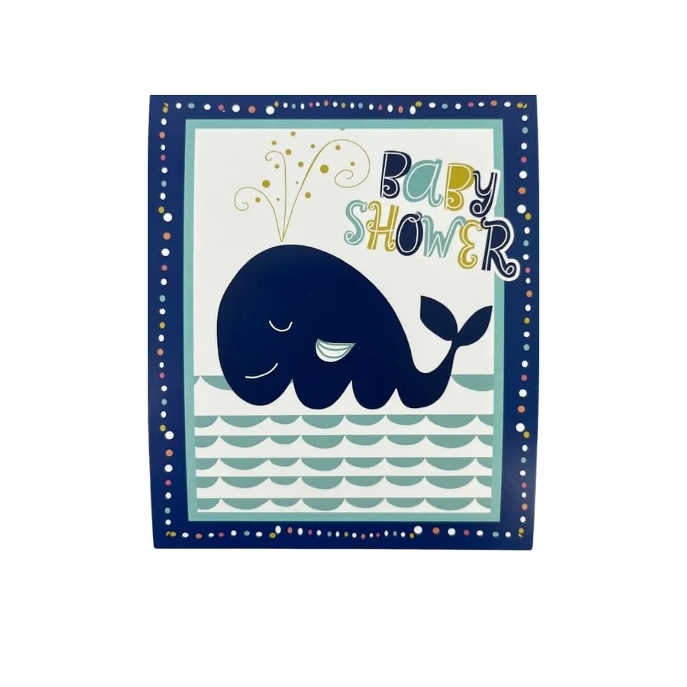 Set X12 Tarjeta Invitaciones Baby Shower Ballena Azul