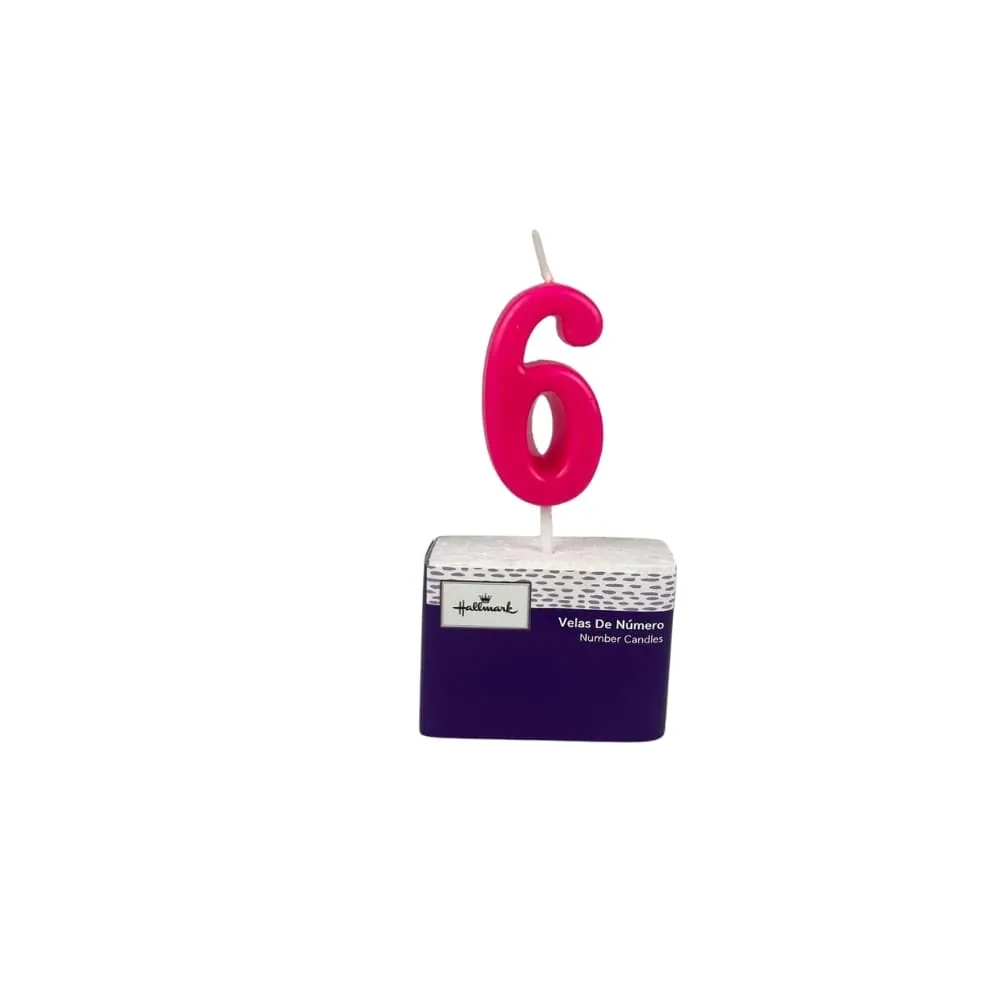 Vela Neón Número 6