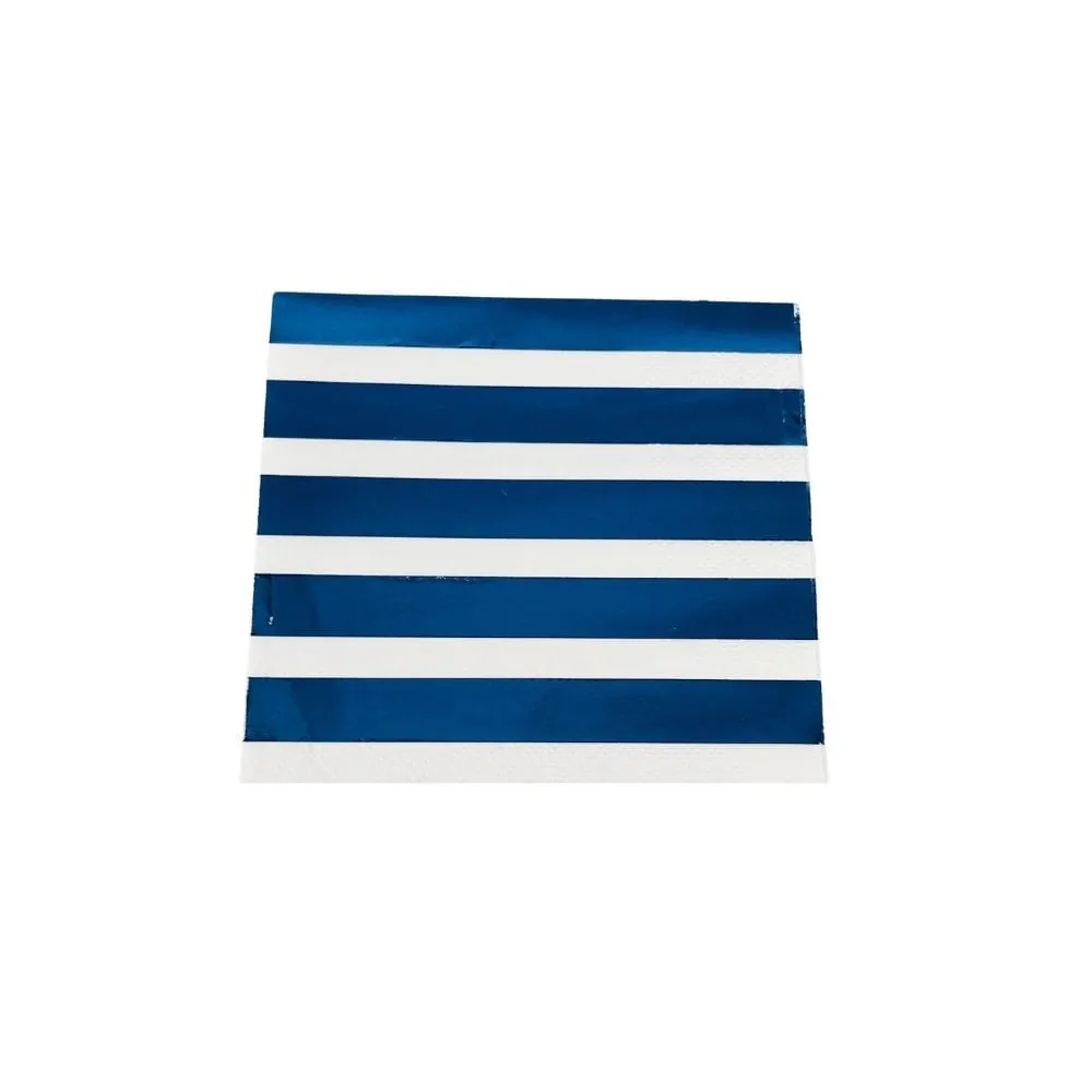 Servilletas Azul Rayas X16