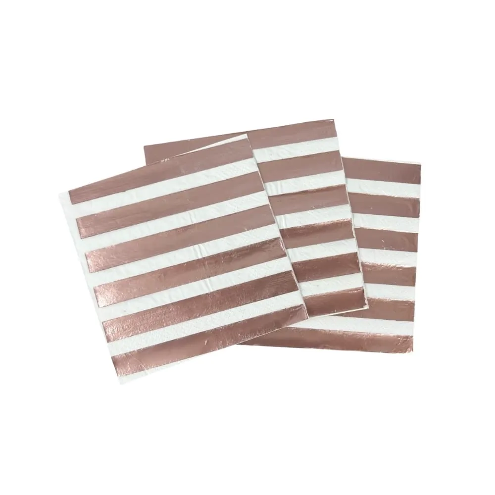 Servilletas Rosadas Gold X16