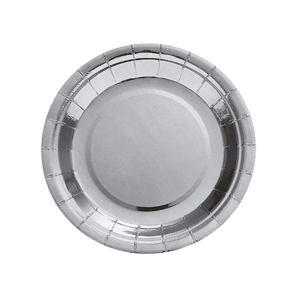Platos Plateados X8 22 Cm