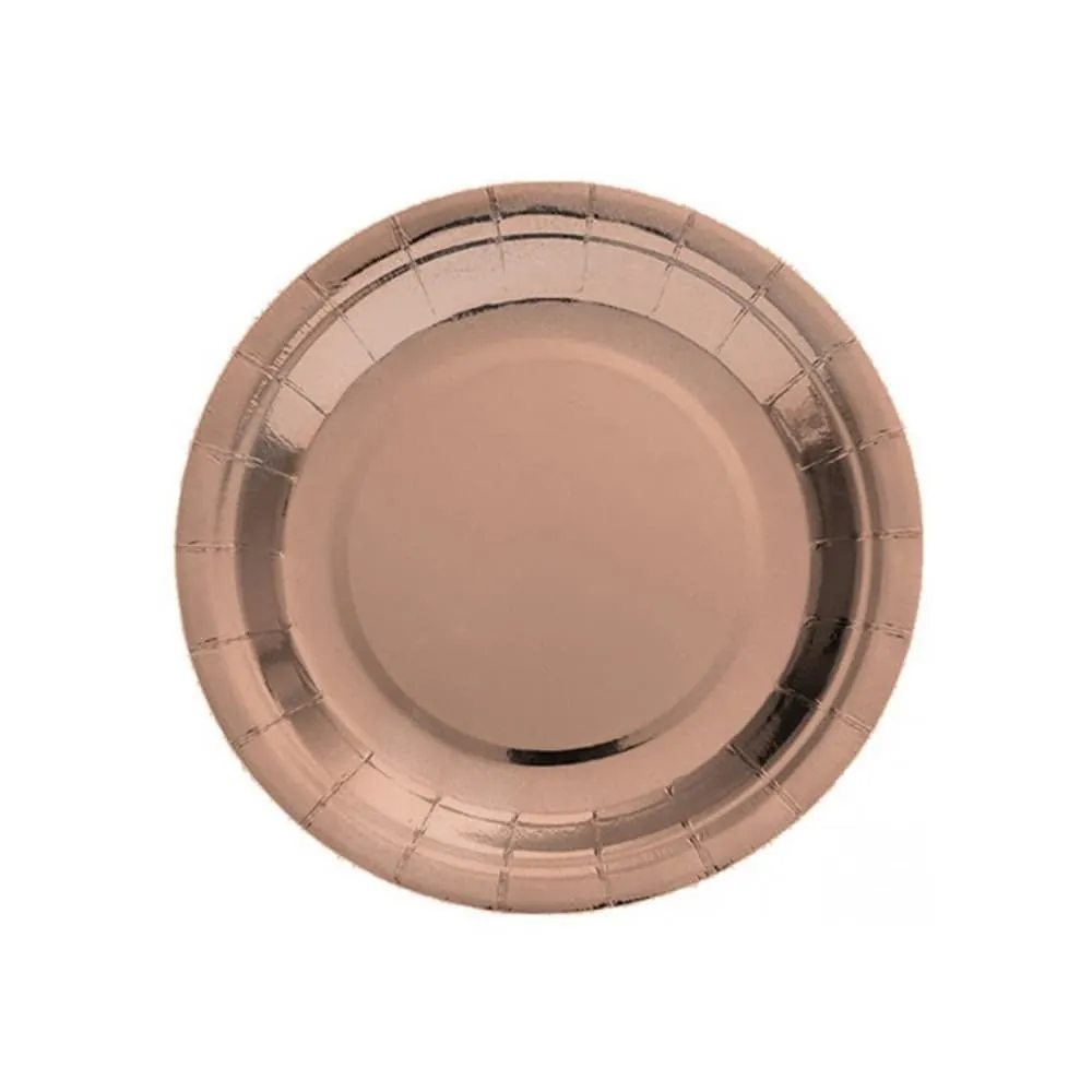 Platos Oro Rosa X8 22 Cm