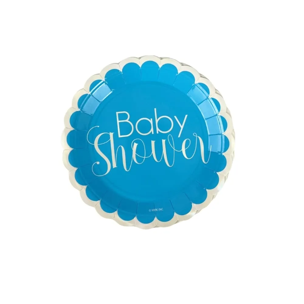 Platos Baby Shower Azul X6 17 Cm