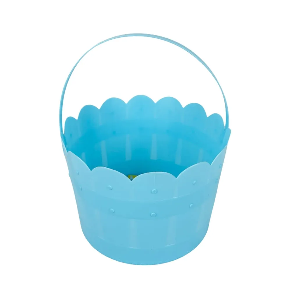 Canasta Plástica De Pascua Azul